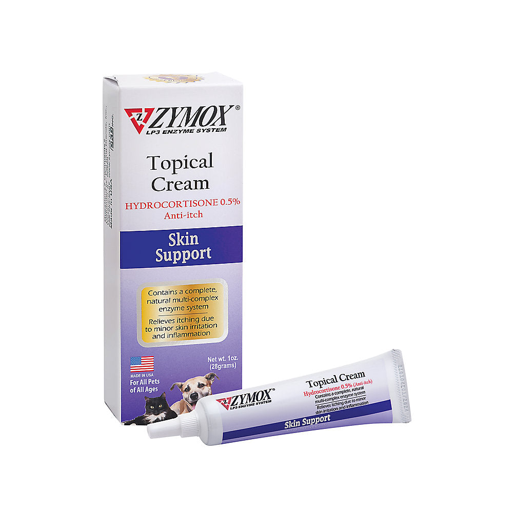 Zymox Topical Hydrocortisone 0.5 Anti Itch Cream for all pets