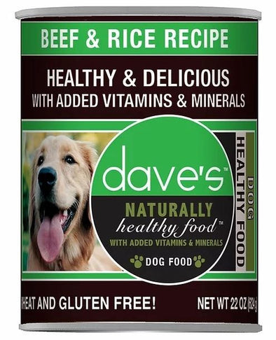 Dave's Naturally Beef and Rice Canned Dog Food