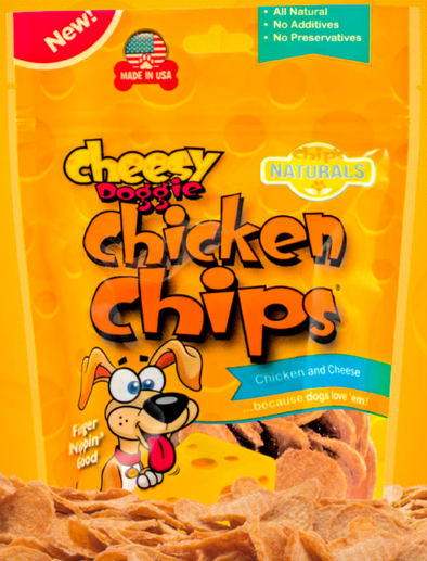 Cheesy Doggie Chicken Chips