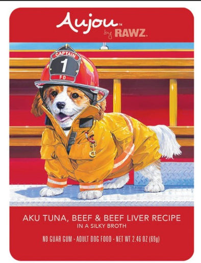 Aujou by Rawz Aku Tuna, Beef, and Beef Liver Dog Food