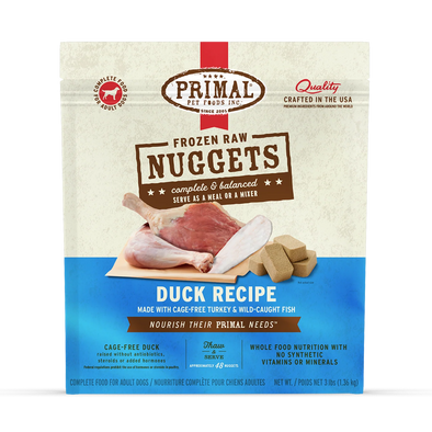 Primal Frozen Canine Duck Formula with Turkey and Fish