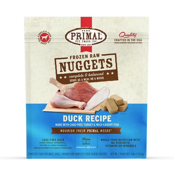 Primal Frozen Canine Duck Formula with Turkey and Fish