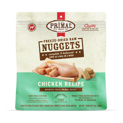 Primal Raw Freeze Dried Chicken Formula Food for Dogs