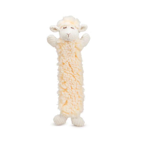 HuggleHounds Louise Lamb Fluffer Long & Lovelie™ Durable Plush Dog Toy