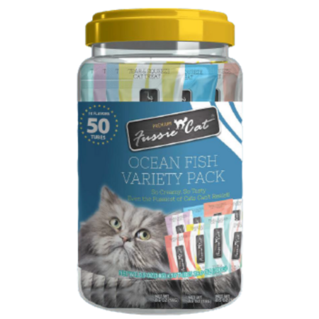 Fussie Cat Variety Puree Tub 50ct