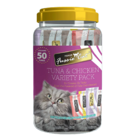Fussie Cat Variety Puree Tub 50ct