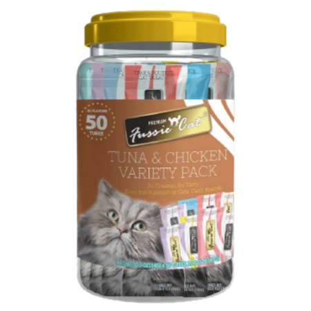 Fussie Cat Variety Puree Tub 50ct