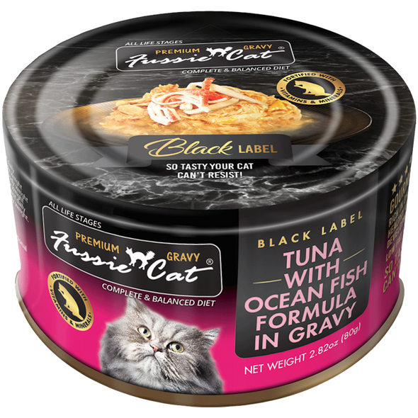 Fussie Cat Black Label In Gravy Cat Cans