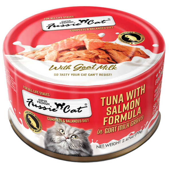 Fussie Cat Tuna Cans with Goat's Milk