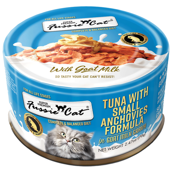 Fussie Cat Tuna Cans with Goat's Milk