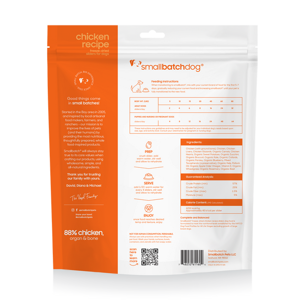 Small Batch Freeze Dried Chicken Dog Food