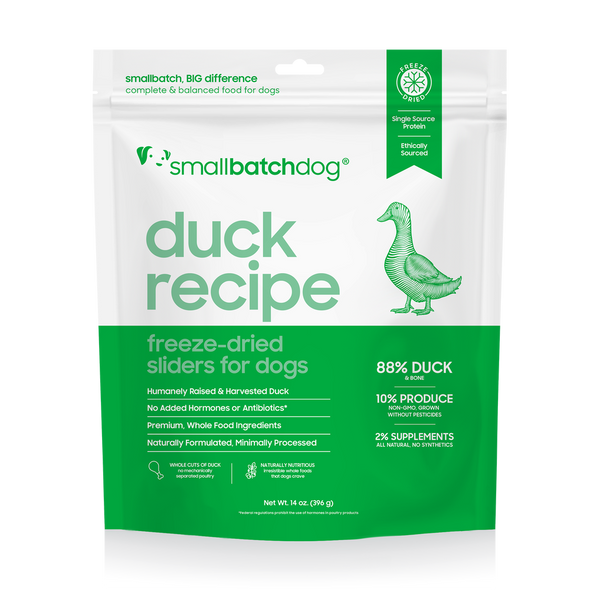 Small Batch Freeze Dried Duck Dog Food
