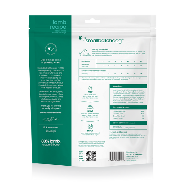 Small Batch Freeze Dried Lamb Dog Food