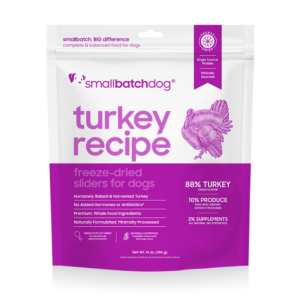Small Batch Freeze Dried Turkey Dog Food