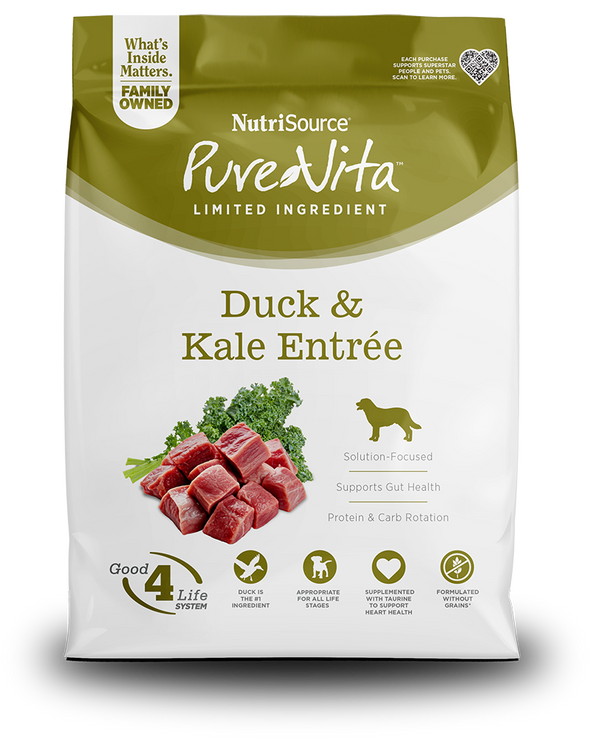 Pure Vita Grain Free Duck and Kale Dog Food