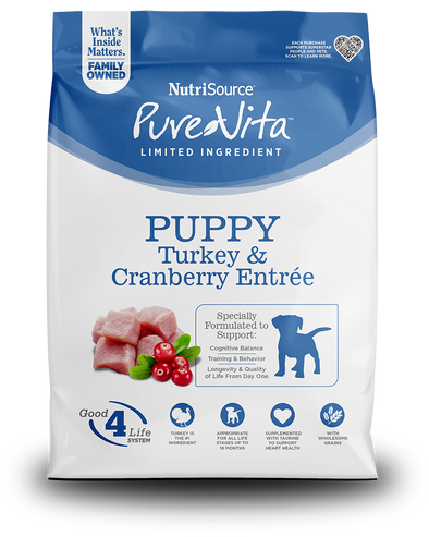 Pure Vita Turkey and Cranberry Puppy Food