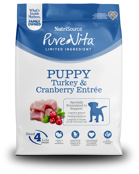 Pure Vita Turkey and Cranberry Puppy Food