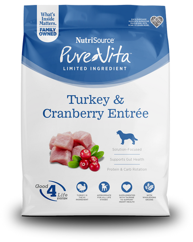 Pure Vita Turkey and Cranberry Dog Food