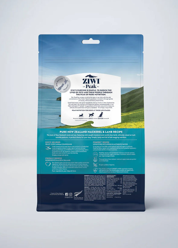 Ziwi Peak Air-Dried Mackerel & Lamb Recipe Food for Dogs