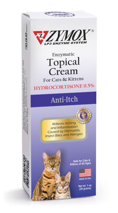 ZYMOX Enzymatic Topical Cream with 0.5% Hydrocortisone for Cats & Kittens