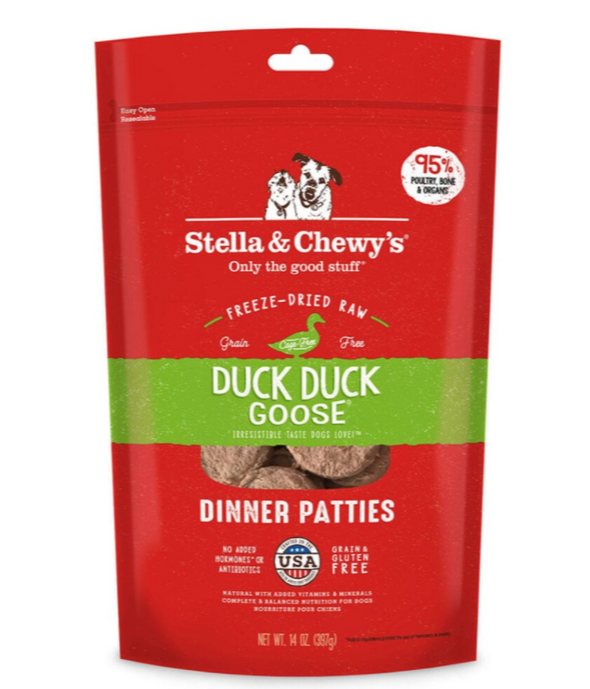 Stella & Chewy's Duck Duck Goose Freeze-Dried Raw Dinner Patties