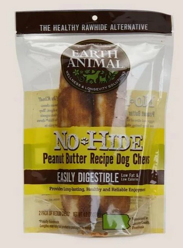 Earth Animal No-Hide® Wholesome Chews for Dogs - Peanut Butter