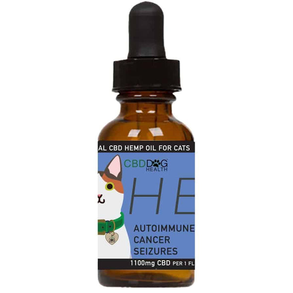 HEAL-Full Spectrum Hemp Extract (CBD) For Cats - 1100 MG is made by CBD Dog Health, front of bottle
