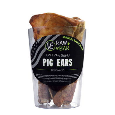 Vital Essentials Freeze-Dried Pig Ears for Dogs in store package