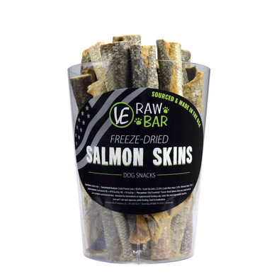 Vital Essentials Freeze-Dried Salmon Skins Dog Treats, package front