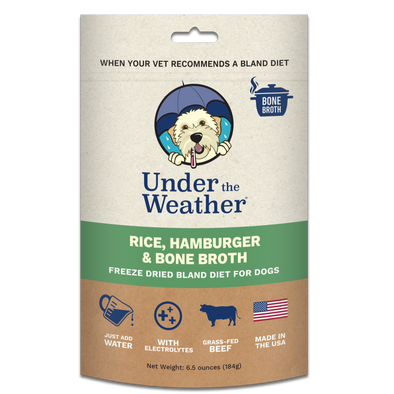 Rice, Hamburger & Bone Broth Freeze Dried Dog Food, Back