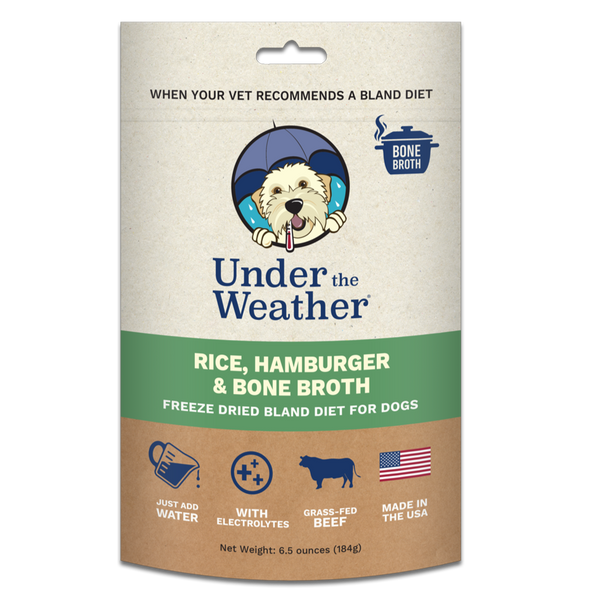 Rice, Hamburger & Bone Broth Freeze Dried Dog Food, Back