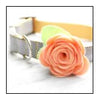 Mimi Green Dog Collar Flowers