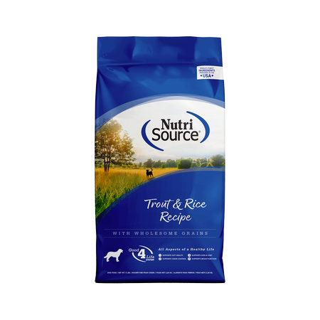 NutriSource Trout Rice Recipe Dry Dog Food Barking Dog Bakery Feed