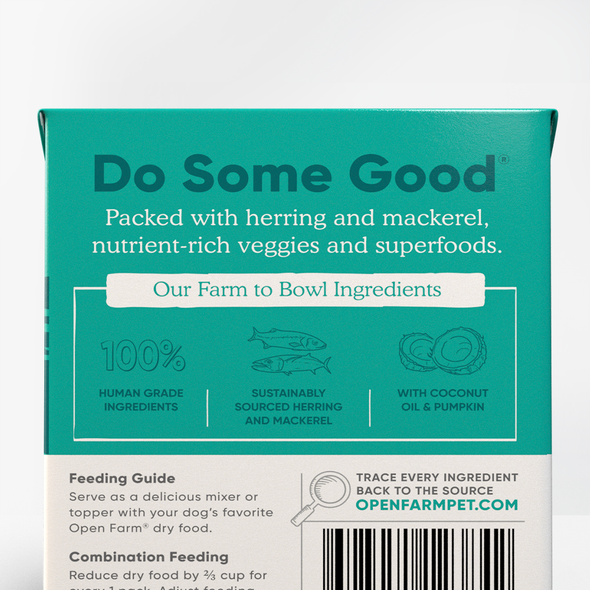 Open Farm Herring & Mackerel Rustic Stew, back of package
