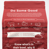 Open Farm Grass-Fed Beef Dry Dog Food, back of bag-red