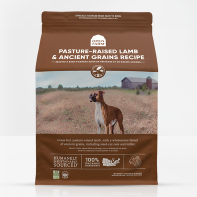 Open Farm Pasture-Raised Lamb & Ancient Grains Dry Dog Food, front of package