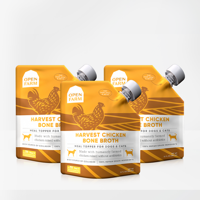Dog Meal Topper, Homestead Harvest Chicken Bone Broth Bundle For Dogs