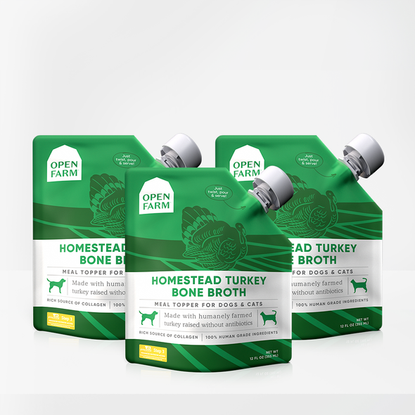 Homestead Turkey Bone Broth Bundle of 3 Pouches for Dogs, at Barking Dog Bakery and Feed