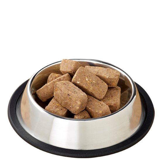 PRIMAL's Raw Freeze-Dried Feline Beef & Salmon Formula, image of product in bowl