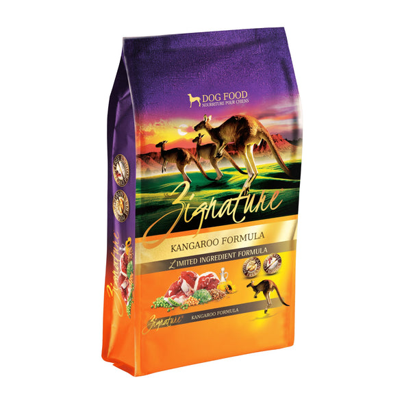 Zignature Kangaroo Formula Dry Dog Food, front of package