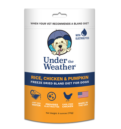Rice, Chicken & Pumpkin Freeze Dried Dog Food by Under The Weather, back
