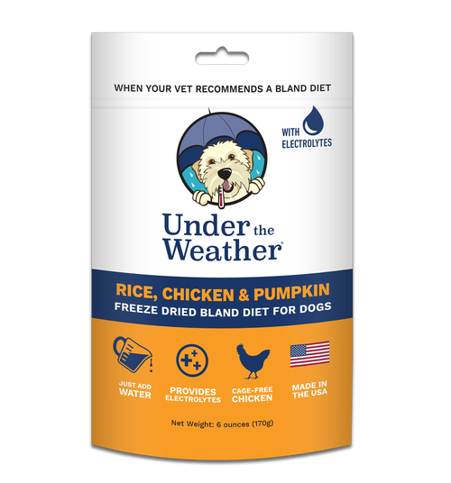 Rice, Chicken & Pumpkin Freeze Dried Dog Food by Under The Weather, back