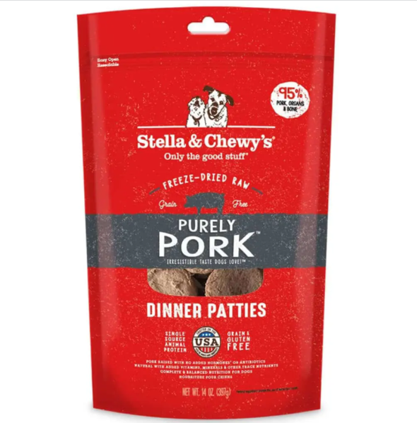 Stella & Chewy's Purely Pork Freeze-Dried Raw Dinner Patties
