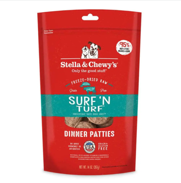 Stella & Chewy’s Surf N Turf Freeze-Dried Raw Dinner Patties