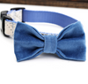 Mimi Green Velveteen Dog Collar Bow Ties