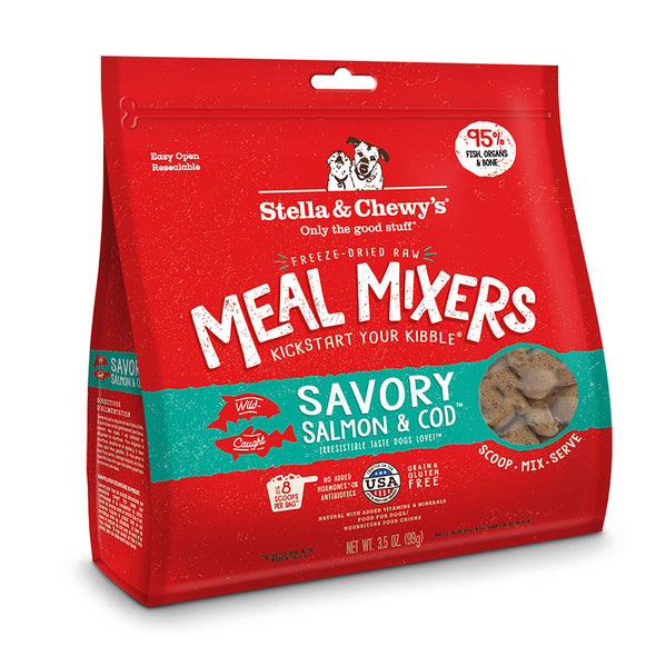 Stella & Chewy's Savory Salmon & Cod Freeze-Dried Meal Mixers For Dogs