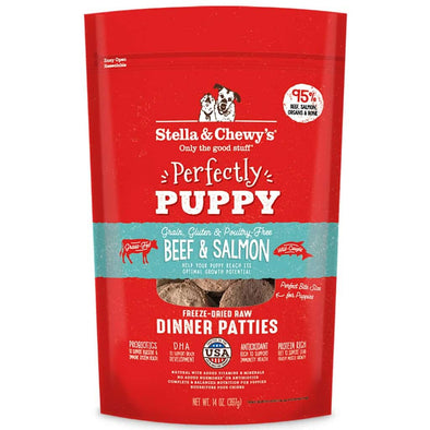 Stella & Chewy's Perfectly Puppy Beef & Salmon Freeze Dried Raw Dinner Patties