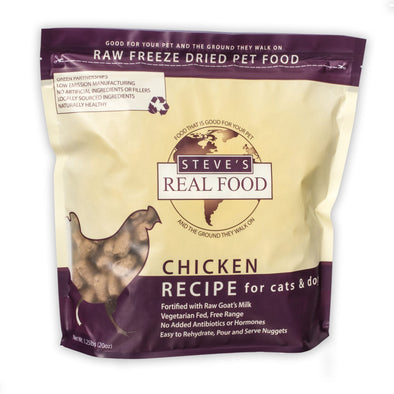 Steve’s Real Food Chicken Dog Food Diet, front of bag