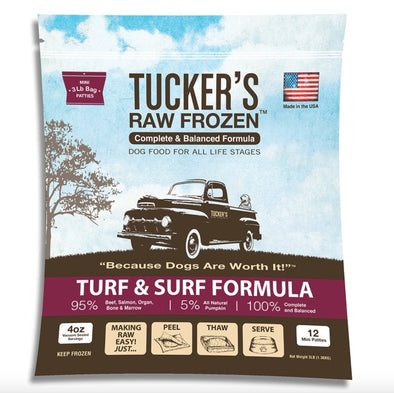 Barking Dog Bakery and Feed Turf & Surf Complete and Balanced Raw Diets for Dogs