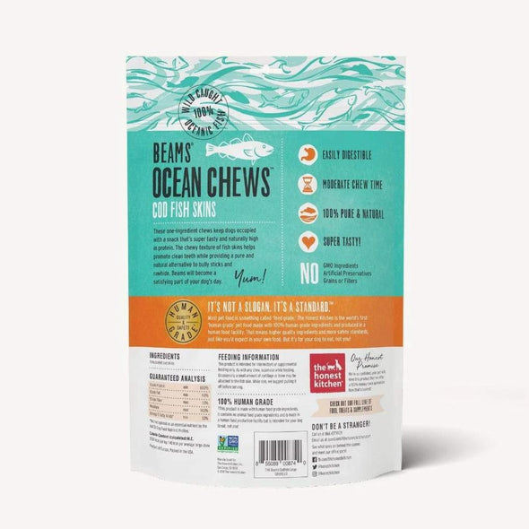 Honest Kitchen BEAMS® Ocean Chews for Dogs - COD FISH SKINS